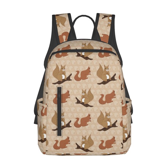 Disketp Cartoon Squirrel Mochila Ligera e Impermeable, Mochila de Día Resistente para Viajes, Senderismo y Uso Diario para Hombre y Mujer