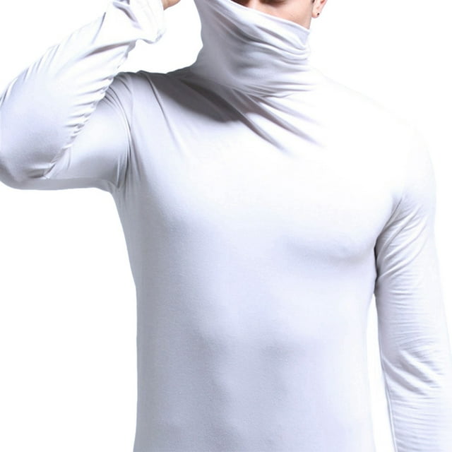 Men Thermal Shirt Turtleneck Soft Long Sleeve Base Layer Top Thermal Tee Shirt