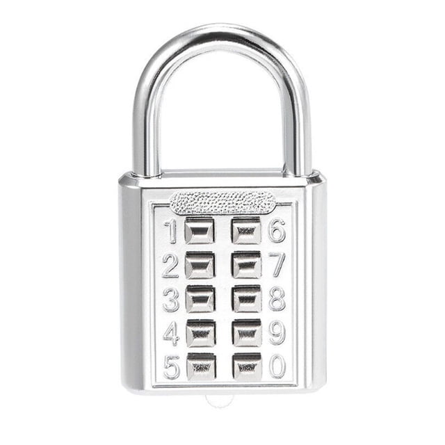 10-Digit Password Combination Padlock Zinc Alloy For Smart Password Lock