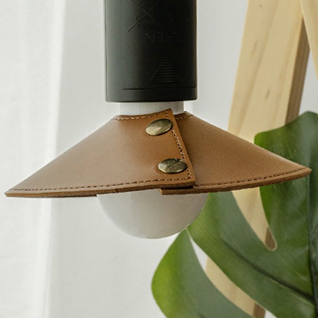 Pantalla de cuero PU para acampar, decoración de ambiente, pantalla para lámpara de tienda Ehuebsd Para estrenar