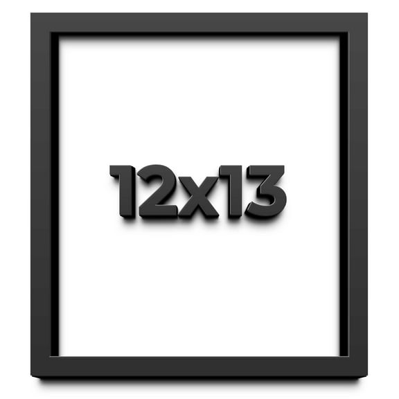 12x13 Shadow Box Frame Black | 1 inches Deep Real Wood Contemporary Shadowbox Display Frame | UV