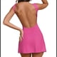 thumbnail image 1 of Vestido Mini de Verano Sin Mangas con Cuello para Mujer, Ajustado, para Fiestas y Clubes, Color Rosa y Rojo, Talla XS, 1 of 7