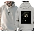 thumbnail image 5 of Jesus Crown of Thorns Double-Sided Christian Unises Pullover Hoodie, Faith-Based Religious Hooded Sweatshirt for Men and Women, Sizes S–5XL, 5 of 7