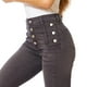 thumbnail image 5 of Jeans Tiro Alto Corte Colombiano Mujer Juvenil Casual Gris gris 9 Incógnita 110079, 5 of 6