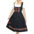 thumbnail image 2 of Dirndl Trachten Haus 3 Piece Long German Oktoberfest Dirndl Cotton Dress for Womens and Girls - Black, 2 of 13