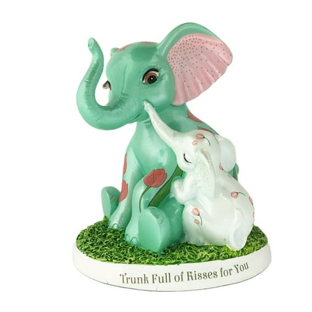 The Hamilton Collection Trunk Full Of Kisses Unforgettable Love Mother and Child Elephant Figurine by Blake Jensen 3.25-inches