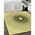 thumbnail image 2 of Ahgly Company Indoor Round Patterned Sun Yellow Area Rugs, 8' Round, 2 of 6