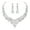 White, variant on 1 Set Wedding Earrings Extension Chain Faux Crystal Rhinestone Inlaid Dress Up Glitter Dinner Women Jewelry Necklace Female Gift,Platinum