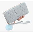 thumbnail image 1 of Cartera Antirrobo Gran Capacidad Billetera Moda Para Mujer Modelo Azul, 1 of 4