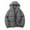 Dark Gray, variant on Unisex Warm Hooded Jacket - Short Length Windproof Parka（Dark Gray，XXXXL）