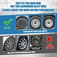 thumbnail image 6 of Winjet 14" Wheel Covers & Hub Caps ABS Polycarbonate Lacquer Black,4 Pack, 6 of 9