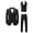 Black, variant on i·FineLong Men's Slim-Fit Black 3-Piece Tuxedo