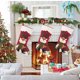 thumbnail image 1 of Fiudx Decoración del hogar Calcetines navideños con copos de nieve, calcetines gruesos y suaves, bolsas de caramelos, adornos navideños, adornos para árboles de Navidad, 1 of 7
