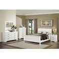 thumbnail image 5 of Cterwk Nightstand Antique Drop Handles Drawers Bed Side Table Bedroom Furniture, White, 5 of 7