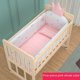 thumbnail image 3 of Funda de cuna anticolisión, bolsa blanda, valla, juego de ropa de cama de cinco piezas, colchón para niños, ropa de cama para bebé, extraíble y lavable, 3 of 4