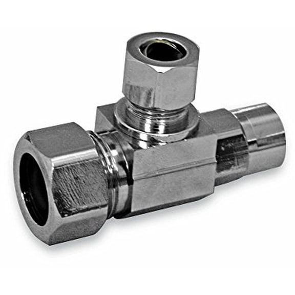 Quarter-Turn, Angle Loose Key Valve, 5/8 OD Comp x 3/8" OD Comp