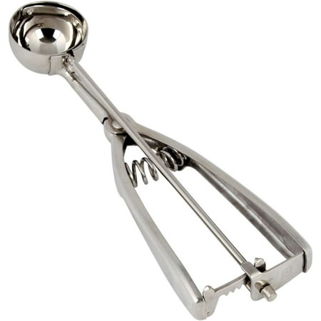 

TrueCraftware – 9/16 oz Stainless Steel Disher - Ambidextrous Scoop 1 1/2 No. 60 Scoop Twin Grip Handle
