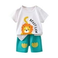 thumbnail image 1 of Ensemble de Pyjamas pour Garçons, Col Rond, Chandail-Over, Printemps Automne, Vêtements de Nuit pour Enfants, Taille 4-5 Ans, 1 of 3