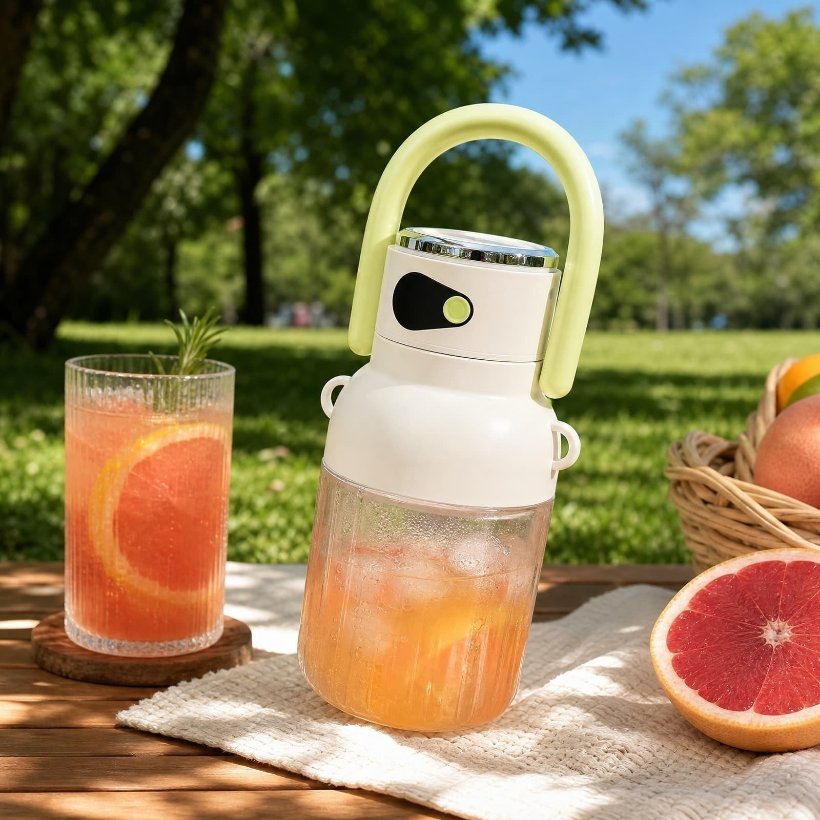 Juicing Cup, Personal Blender, Powerful Beverage Maker, Sleek Convenient Appliance for Office Gym Camping Travel Outdoor Household Scenes