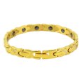 thumbnail image 1 of Elegante pulsera magnética de titanio y acero inoxidable para mujer de 8,5" ajustable con eslabones gratuitos Adepaton BST3006976-2, 1 of 6