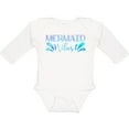thumbnail image 3 of Inktastic Mermaid Vibes Text in Blues Boys or Girls Long Sleeve Baby Bodysuit, 3 of 5