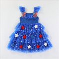 thumbnail image 2 of KPOPLK 4th of July Toddler Dress Outfit American Flag Dress Patriotic Independence Memorial Day Dress Summer Dresses Clothes(5-6 Years,Blue), 2 of 9