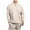 Beige, variant on HAOTAGS Men's Pullover Sweatshirts with Button Long Sleeve Cotton Sweatshirt Top Coffee Size L
