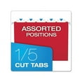 thumbnail image 4 of Colored Hanging Folders Letter Size, 1/5-Cut Tab, Red, 25/Box, 4 of 7