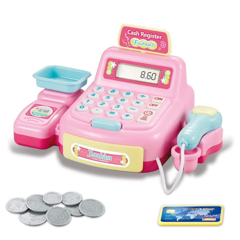 Kids Pretend Toys Simulation Cash Register- Shopping Cashier Role Play Game Set