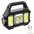 thumbnail image 1 of Portable Solar Searchlight LED Spotlight Solar/USB Rechargeable Powerful Flashlight Dual Light Source Searchlight Waterproof 6 Gears Torch Light for Camping Emergency Outdoor, 1 of 8