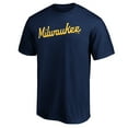 thumbnail image 2 of Men's Navy Milwaukee Brewers Official Team Wordmark T-Shirt, 2 of 3