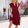 thumbnail image 2 of Summer Dress for Women 2024 Plus Size Fashion Solid Color Short Sleeve Suspenders Pullover Dress Save to 65% off!, 2 of 5