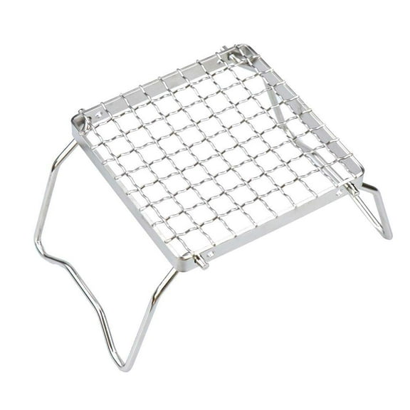 SWETRACE 1 Set Portable Folding Campfire Grill For Camp Kitchen Equipment Silver High Grade Stainless Steel Material