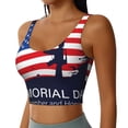 thumbnail image 2 of Pofeuu Memorial Day Print Sports Bra for Women Sexy Vest Yoga Running Gym Fitness Crop Bras Tops-Large, 2 of 8