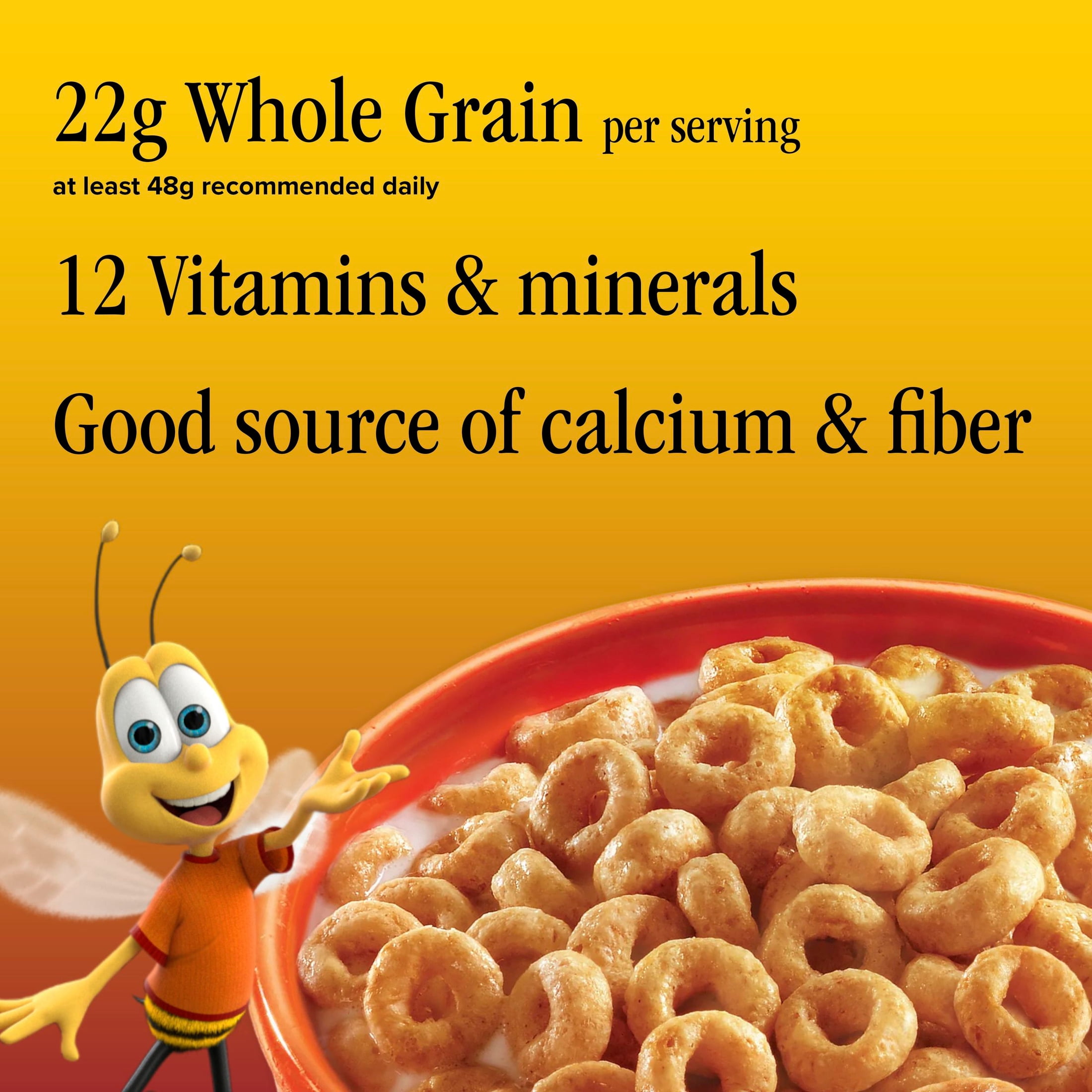 (6 pack) Honey Nut Cheerios, Heart Healthy Gluten Free Breakfast Cereal, Resealable Bag, 32 oz