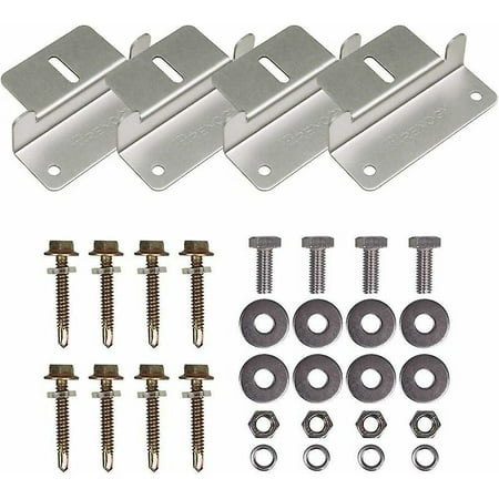 

Autumn Promotion renogy 4 Pack Solar Panel Z Brackets For Solar Panel Roof Mounting With Nuts And Bolts For Rv Boat Roof Wall And Other Off Grid Ro