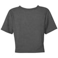 thumbnail image 4 of Rhuody Womens Spring Tops Summer Short Sleeve Tee Solid Color Blouse Round Neck Cropped T Shirt Basic Clothes Dark Gray L, 4 of 5