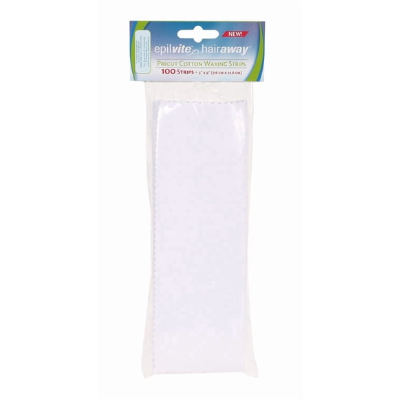 Epil-Vite / Hair-Away Precut Cotton Waxing Strips for hair removal - 100 U