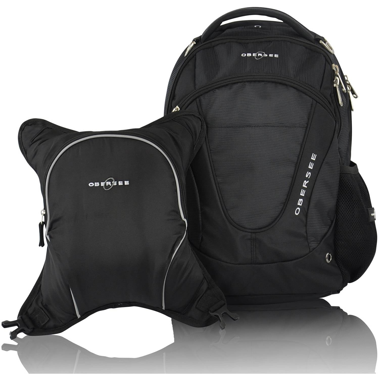 Obersee Oslo Diaper Bag Backpack Detachable Baby Bottle Snack Cooler