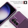 thumbnail image 5 of Allytech Rugged Case for Samsung Galaxy S23 FE Support Magnetic Car Mount, Premium PU Leather Flip Card Cash Holder Pocket Shockproof Anti-Fall Back Case for Samsung Galaxy S23 FE - Purple, 5 of 7