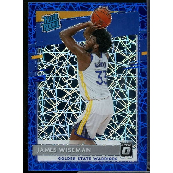 James Wiseman Rookie Card 2020-21 Donruss Optic Blue Velocity #152