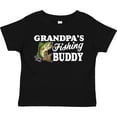 thumbnail image 3 of Inktastic Grandpa's Fishing Buddy with White Text Boys Toddler T-Shirt, 3 of 5