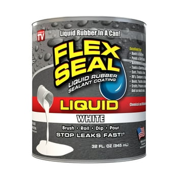 Flex Seal Liquid Rubber Sealant Coating, 32 oz, White