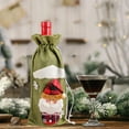 thumbnail image 3 of Wzzjkit Christmas Wine Bag - Fabric Wine Gift Bag with Drawstring - Bottle Bag Reusable Christmas Bottle Bag - Wine Bags Holiday Party Decoration, 3 of 7