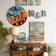 thumbnail image 4 of Wall Clock Abstract Painting Kids Art Decor 10-Inch Silent Wooden Wall Clock, Battery Operated (AA Batteries Not Included), Artistic Home Decor, 4 of 7