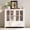 White 2 Door Cabinet, variant on White Sideboard Buffet Cabinet with Storage, Modern Wooden Storage Cabinet with Sliding Glass Door & Adjustable Shelf, Accent Coffee Bar Console Table for Living Room, Kitchen, Hallway