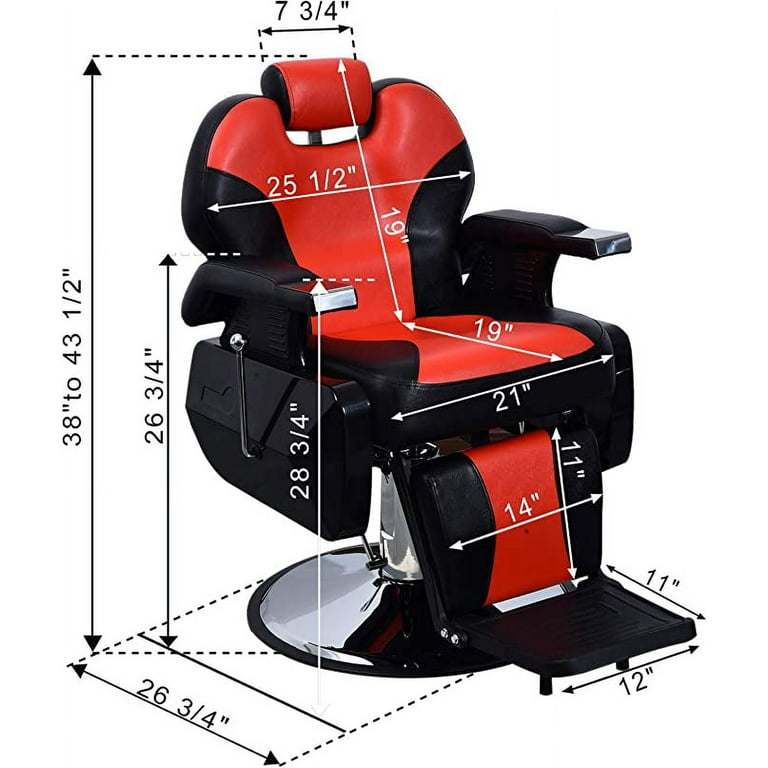 Red and online black barber chair