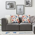 thumbnail image 2 of nygtbtfer Throw Pillow Set of 2, Red Blue Stars Decorative Pillow Cases Outdoor Linen for Home Sofa Couch Bed 12x12in, 2 of 7