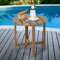 thumbnail image 2 of Costway 18'' Patio Round Adirondack Side Table Weather Resistant HDPE Garden Brown, 2 of 10