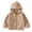 Khaki, variant on Baby Girls Hooded Fleece Jacket Cute Bear Hoodie Zip Up Teddy Coat Winter Warm Outwear With Pocket 5M-5T(Light Green,2-3 Years)